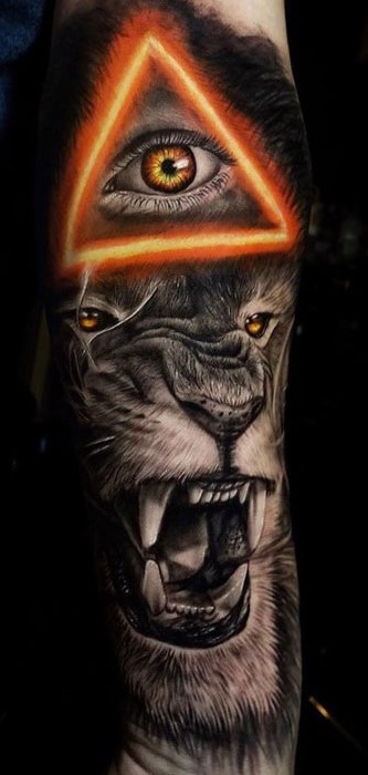  Lion Forearm Tattoo