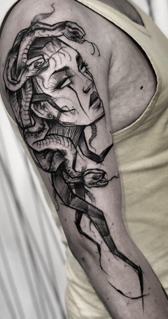 Medusa Sketch Tattoo