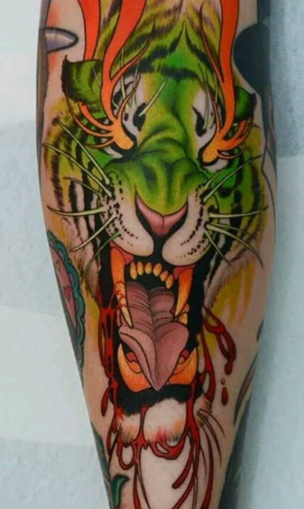 Neo-Japanese Tiger Tattoo