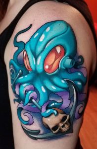 New School Octopus Tattoo