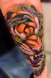 New School Tiger Tattoo