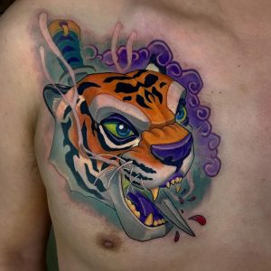 New School Tiger Tattoo