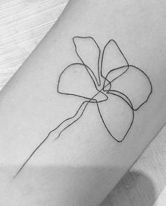 One Line Orchid Tattoo