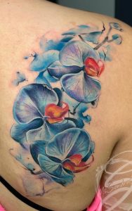 Orchid Watercolor Tattoo