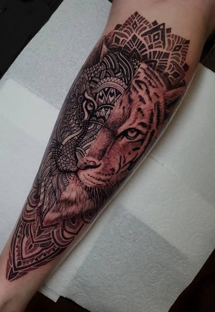 Ornamental Tiger Tattoo