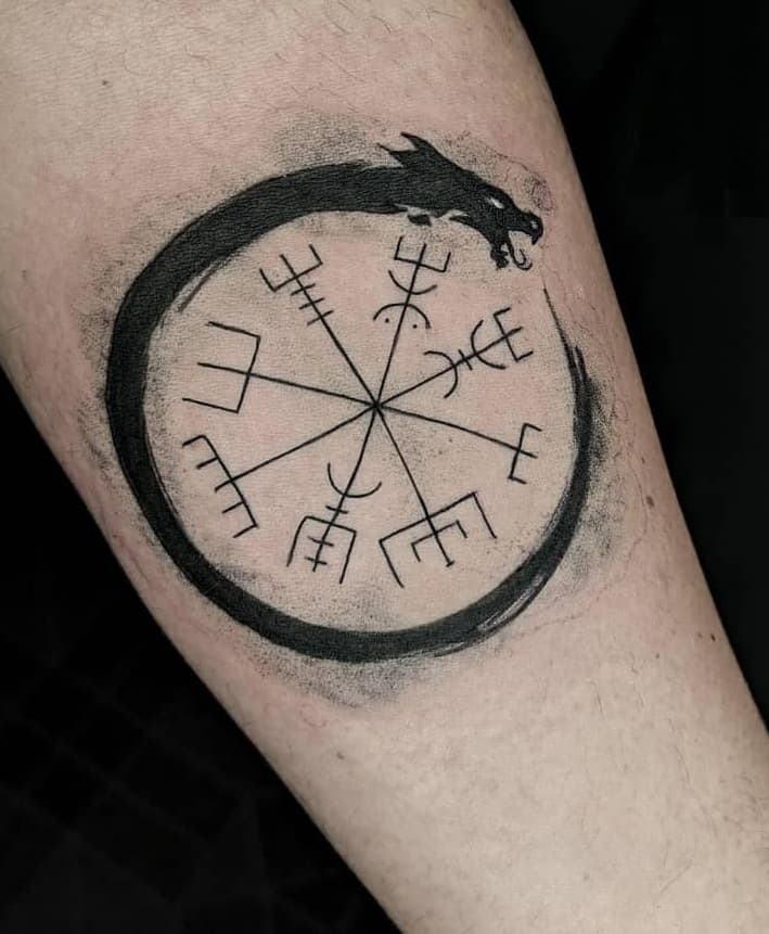Ouroboros Tattoo and Runes