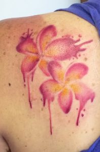 Plumeria Watercolor Tattoo