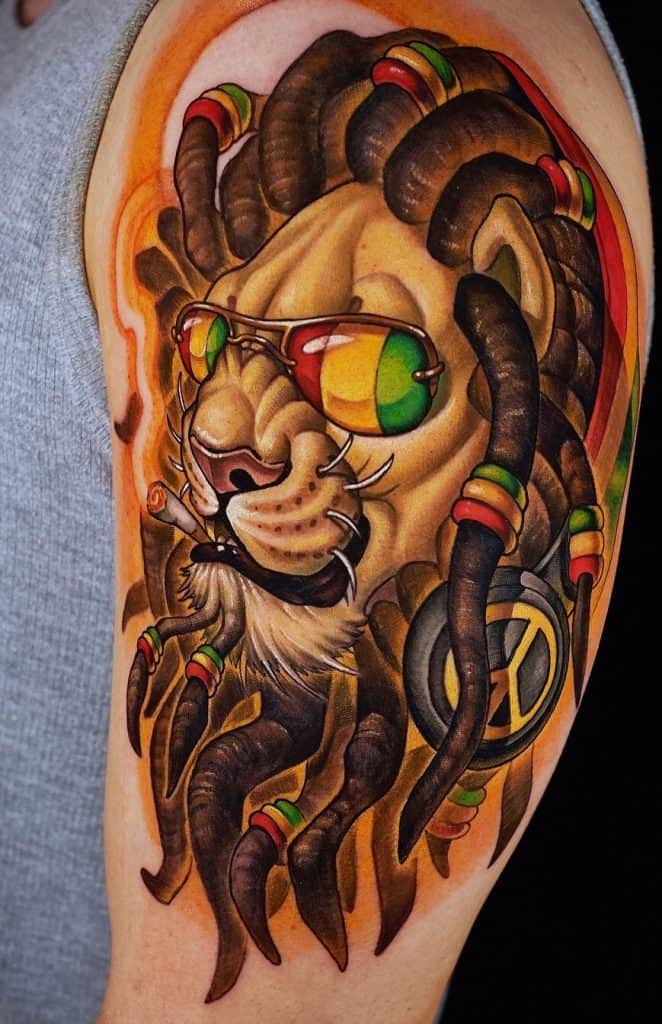 Rastafari Lion Tattoo