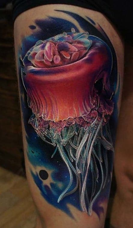 Realistic Jellyfish Tattoo