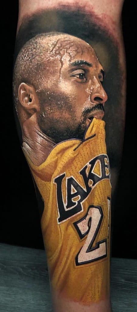 Realistic Kobe Bryant Tattoo