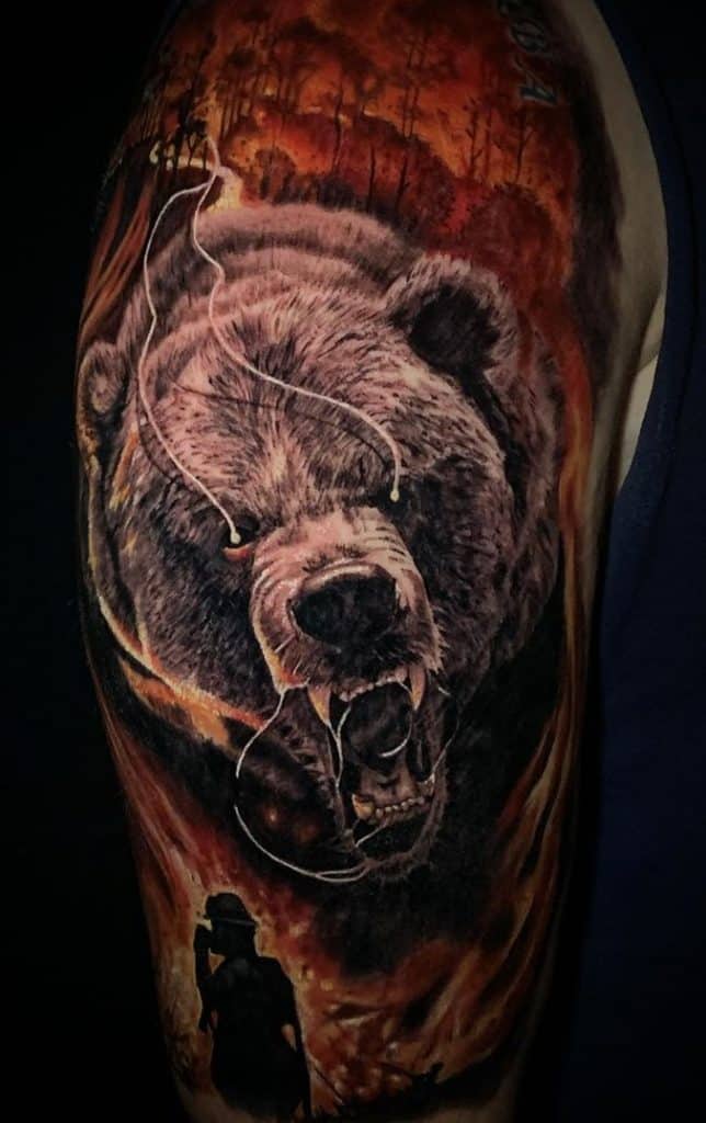 Roaring Bear Tattoo