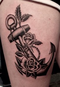Rose & Anchor Tattoo