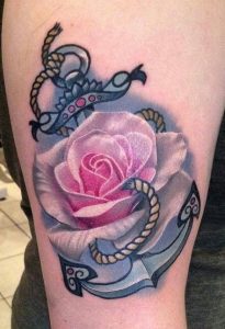 Rose & Anchor Tattoo