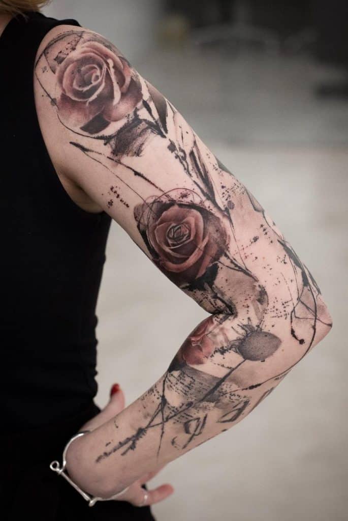 Rose Sketch Tattoo