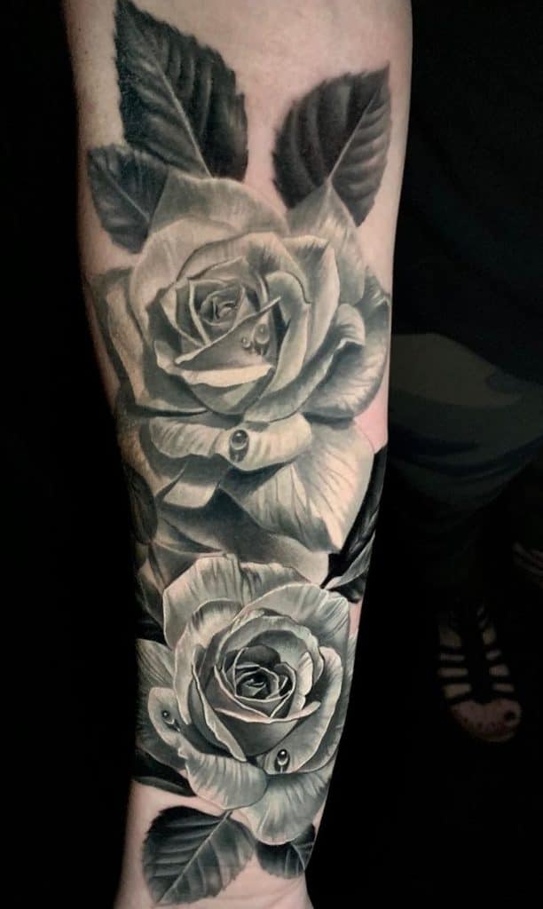 Rose Tattoo on Forearm 