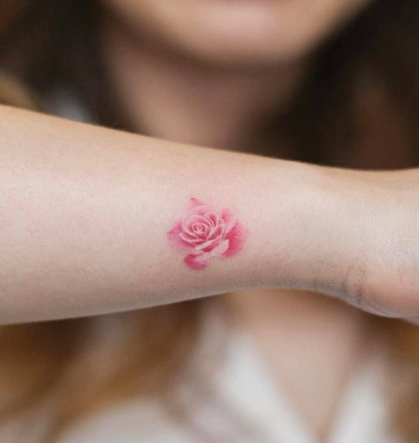 Rose Tattoo on Wrist