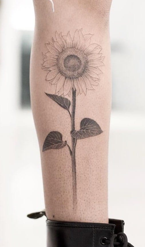 Single Sunflower Tattoos