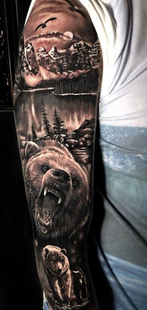 Sleeve Bear Tattoo
