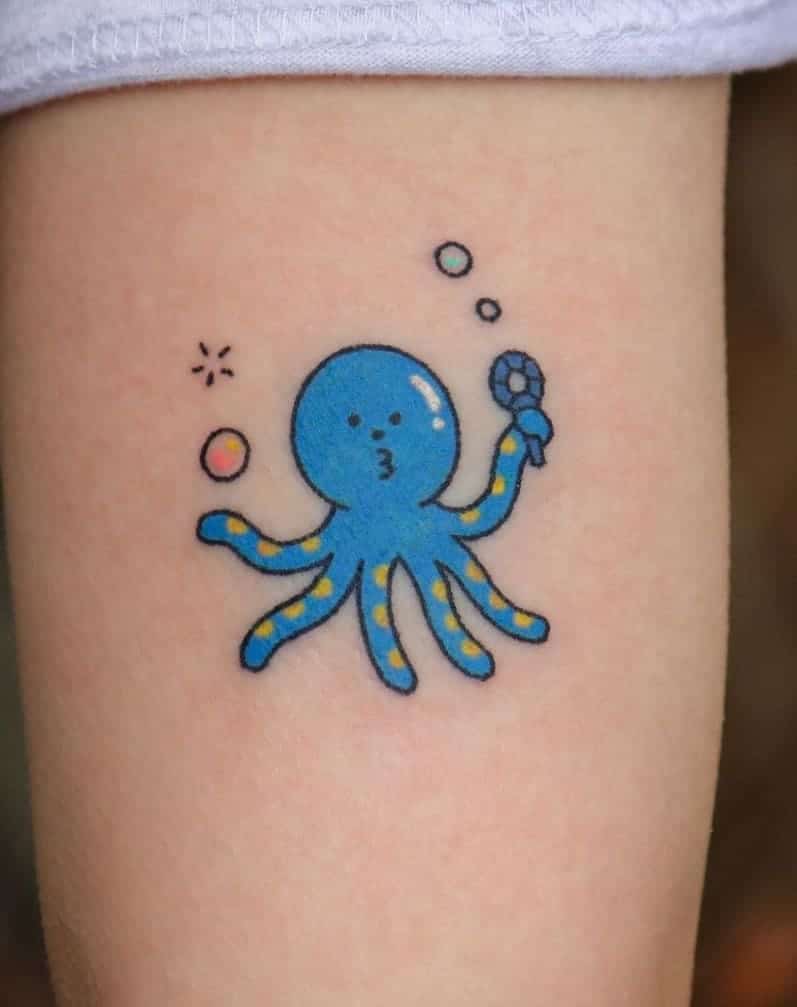 Minimalist Octopus Tattoo