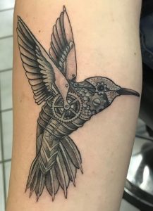 Steampunk Hummingbird Tattoo