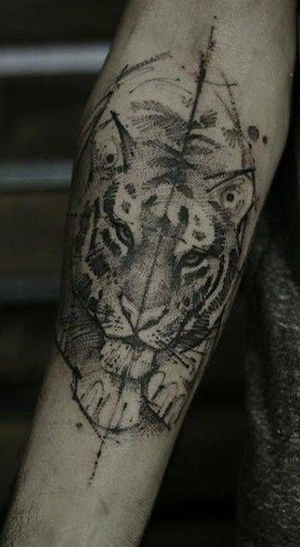 Tiger Sketch Tattoo