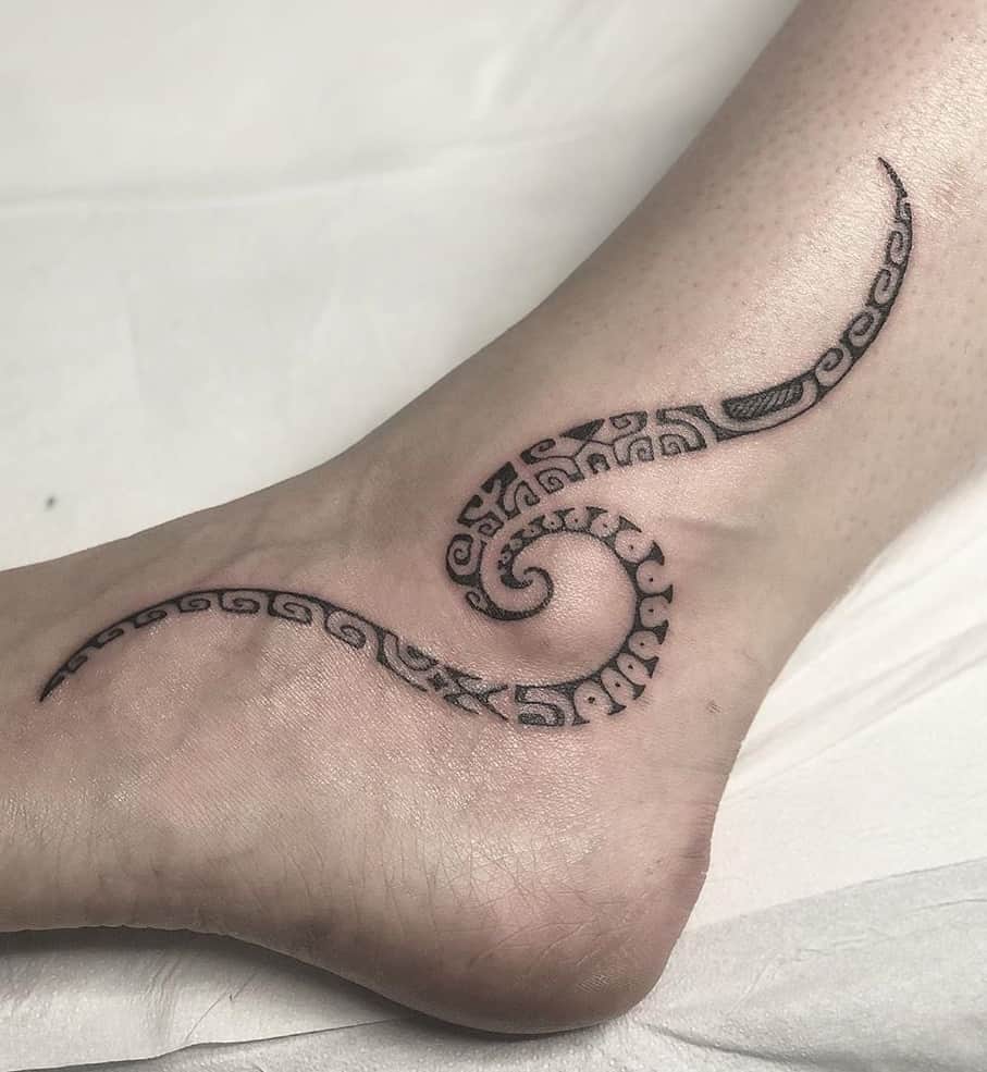 Tribal Tattoo on Ankle