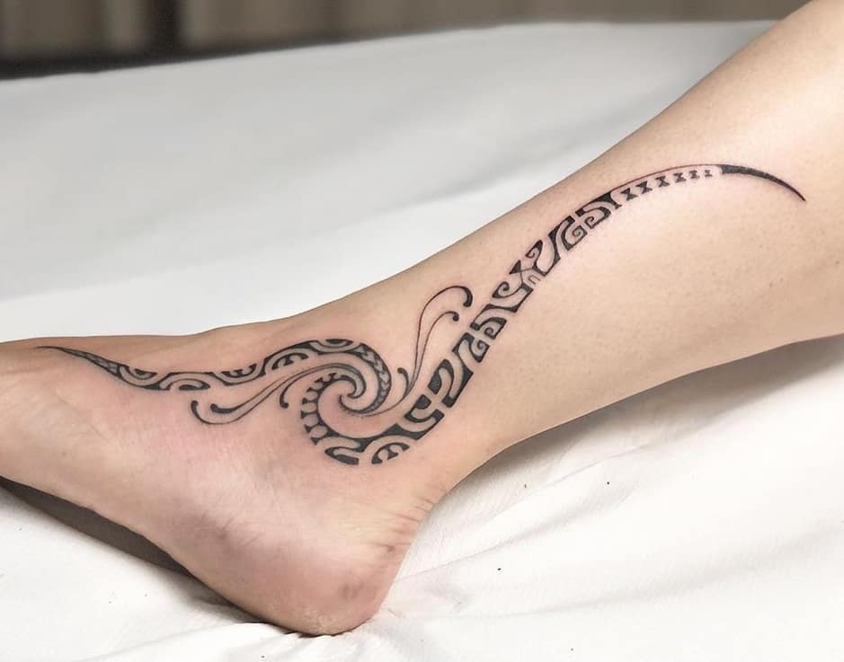 Tribal Tattoo on Ankle