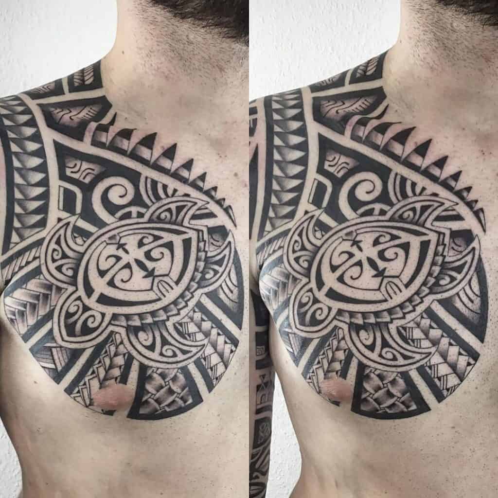 Tribal Tattoo on Chest