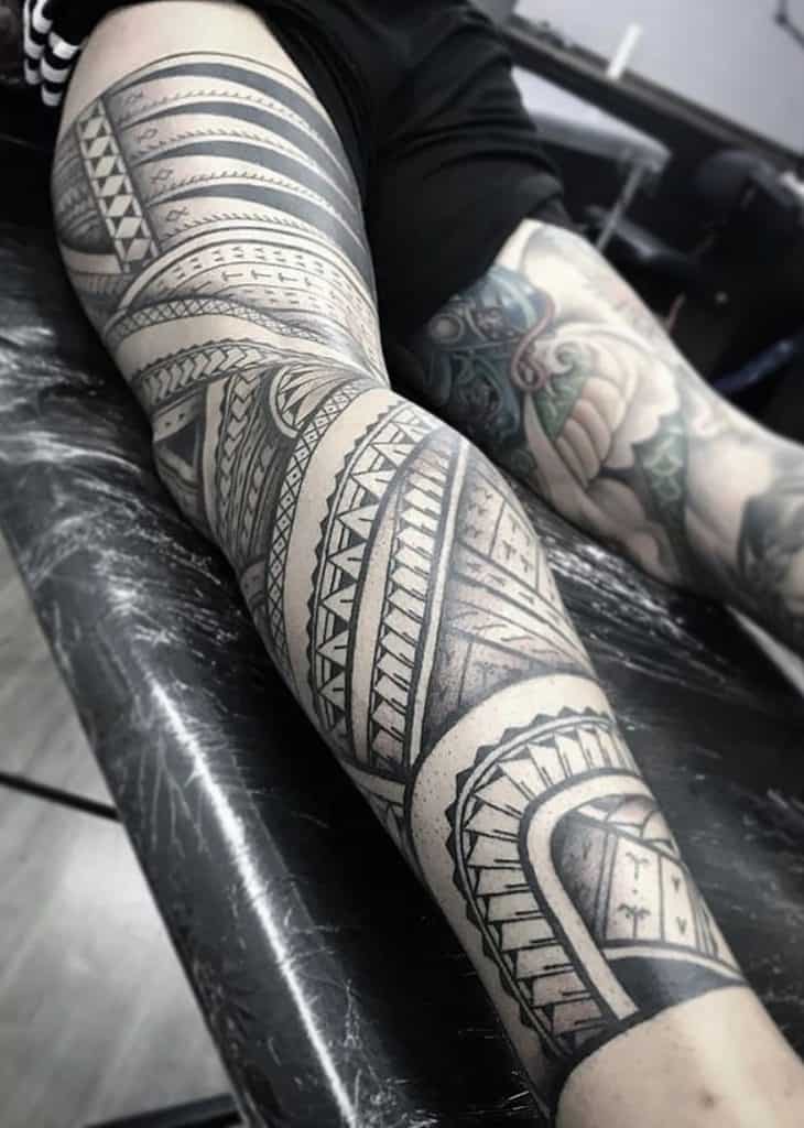 Tribal Tattoo on Leg