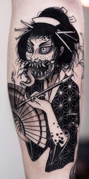 Zombie Geisha Tattoo