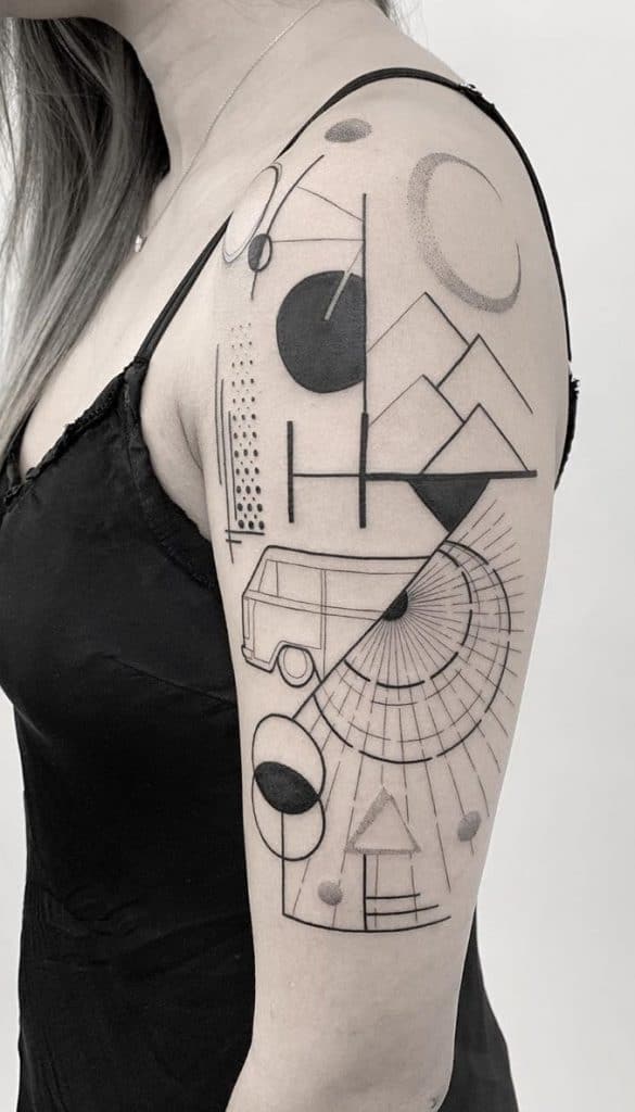 Abstract Geometric Tattoo