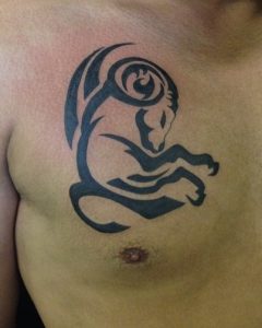 Aries Tribal Tattoo