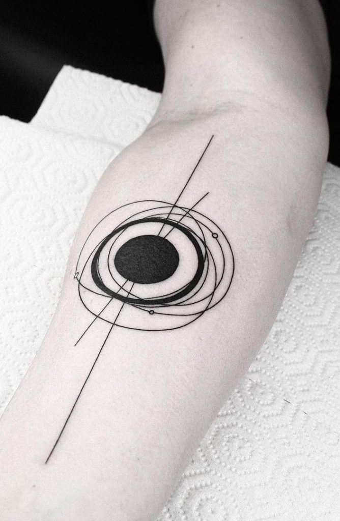 Black-work Geometric Tattoo