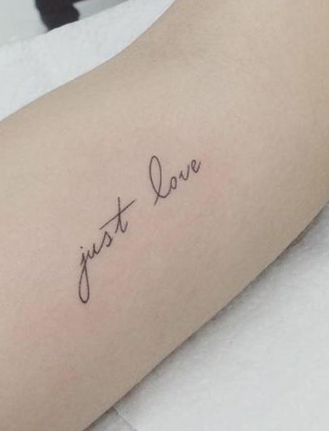 Cursive Lettering Tattoo