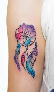 Dreamcatcher Watercolor Tattoo