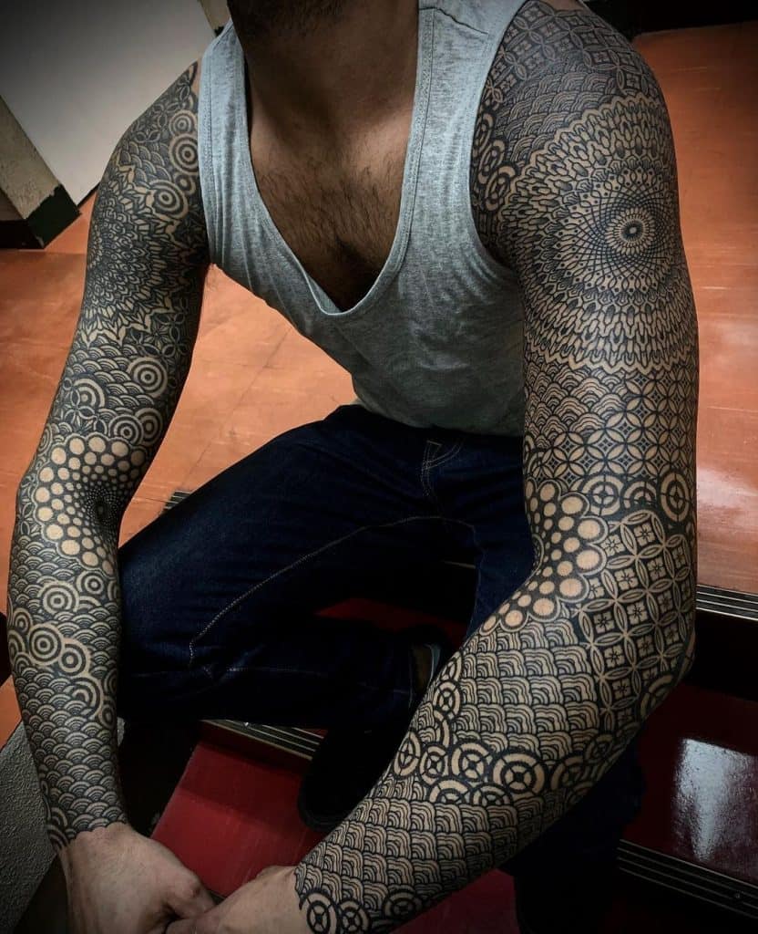 Geometric Sleeve Tattoo
