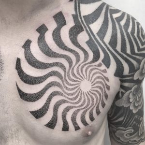 Geometric Tattoo on Chest