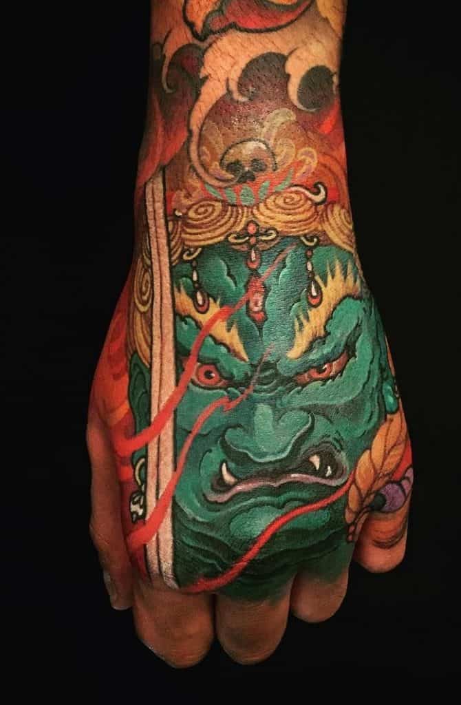 Japanese Hand Tattoo 