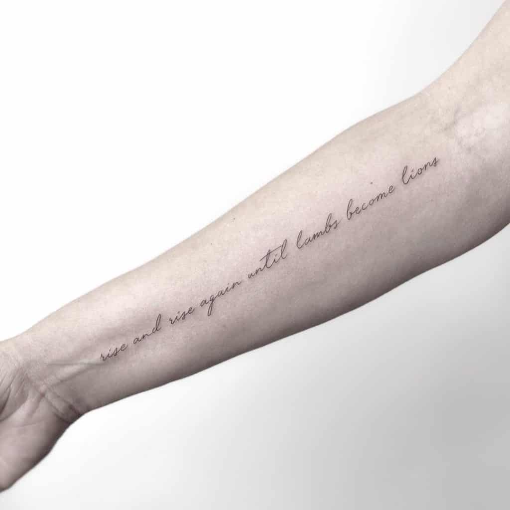 Lettering Tattoo on Forearm