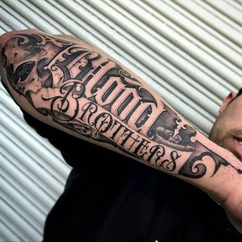 Lettering Tattoo on Forearm