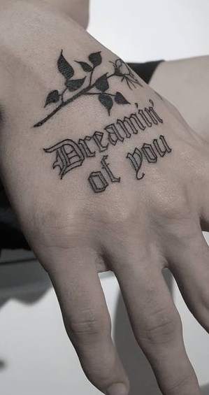 Lettering Tattoo on Hand