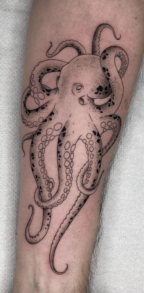 Octopus Tattoo on Forearm