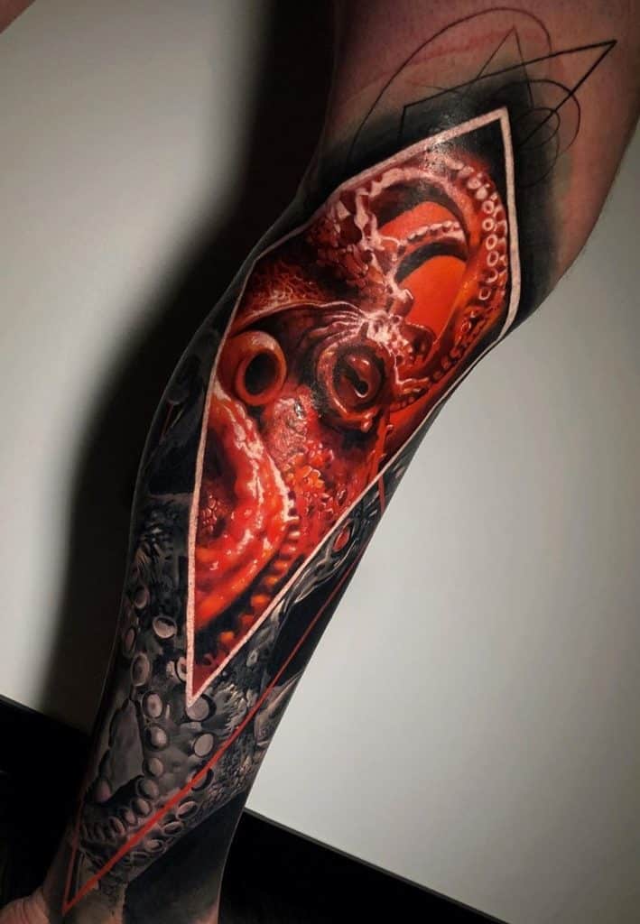 Octopus Tattoo on Leg