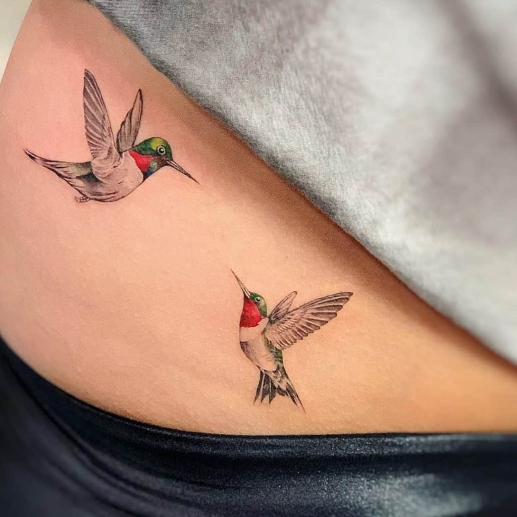 Ruby Throated Hummingbird Tattoo