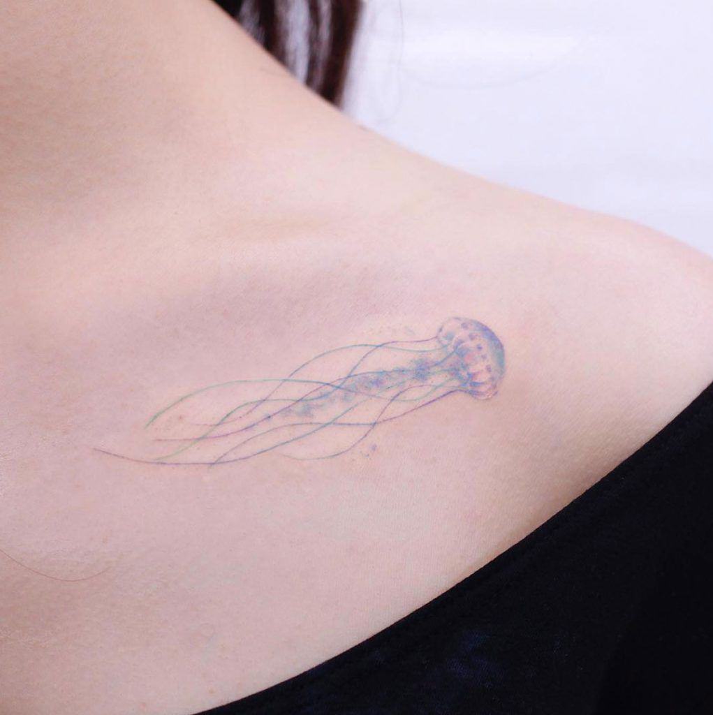 Simple Jellyfish Tattoo
