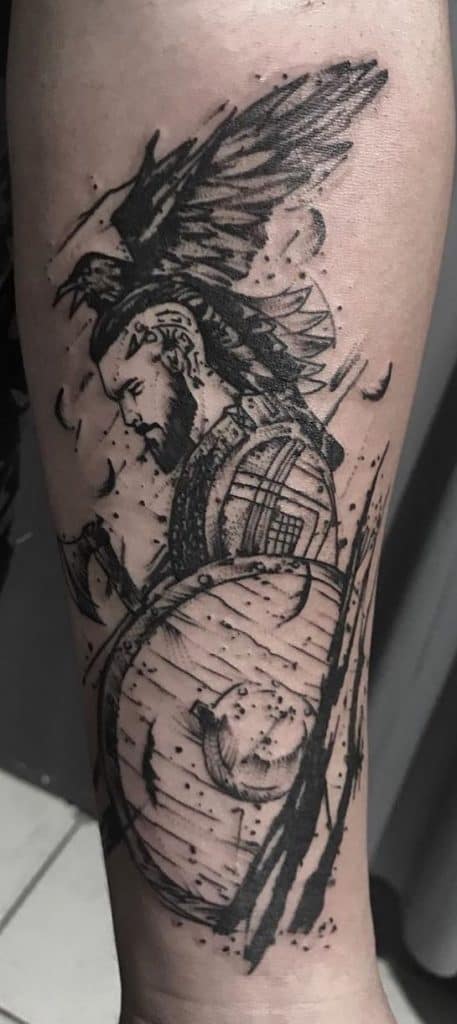 Sketchy Viking Tattoo