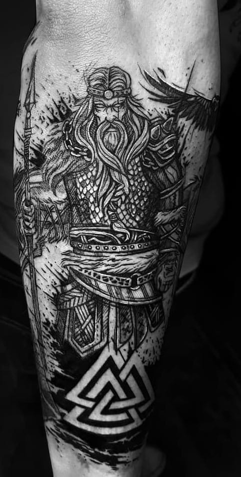 Sketchy Viking Tattoo