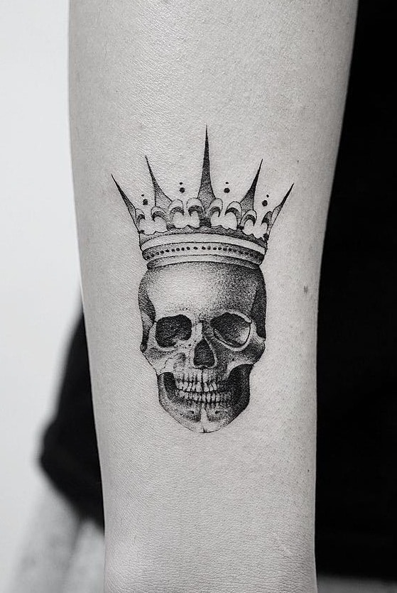 Skull with Crown Tattoo