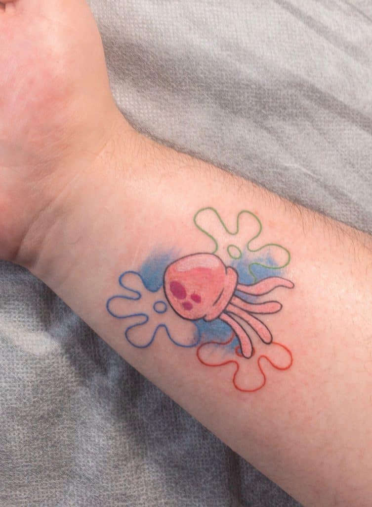 SpongeBob Jellyfish Tattoo