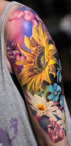 Sunflower Tattoo on Arm